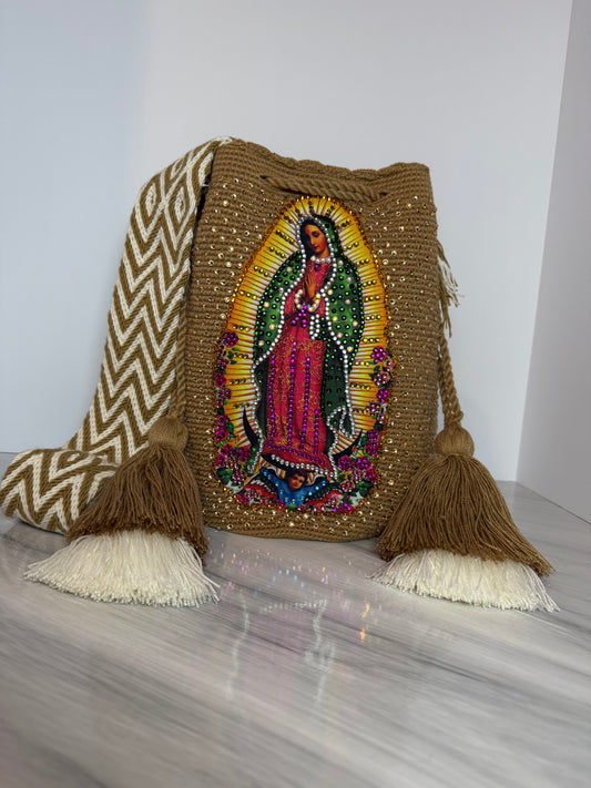Wayuu Bag Virgin of Guadalupe  Decorated Details Handmade