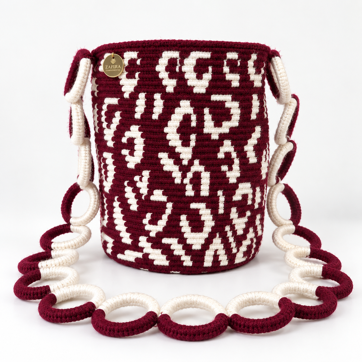Animal Print Woven Bucket Bag – Medium 8” Shoulder Bag