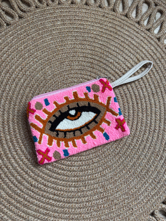 Mini clutch Evil Eye Upholstered