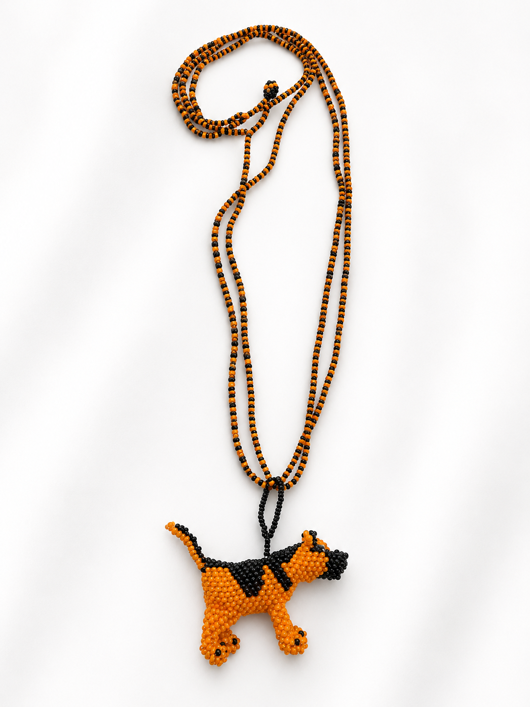 Handmade neckclace 3D Beaded dog and cat
