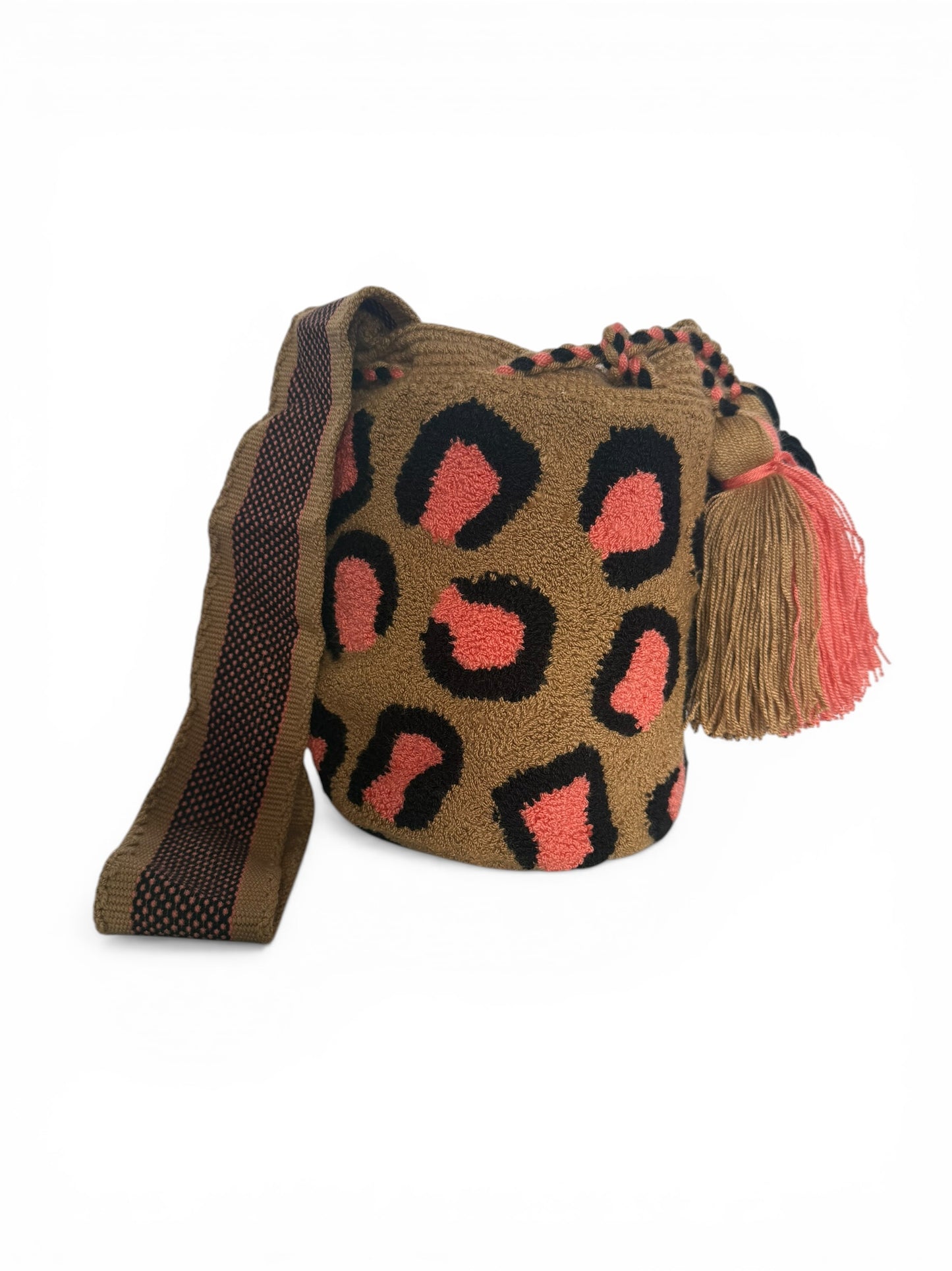 Upholstered small animal print  crossbody Bag