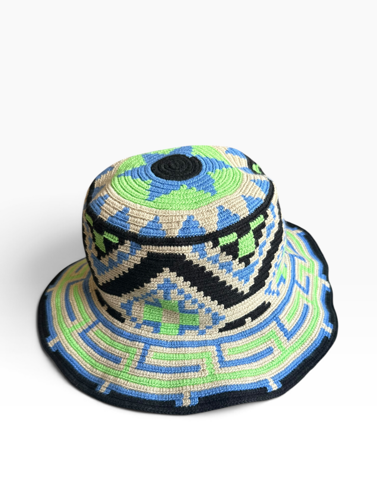 Handwoven Wayuu Crochet Hat with Traditional Designs