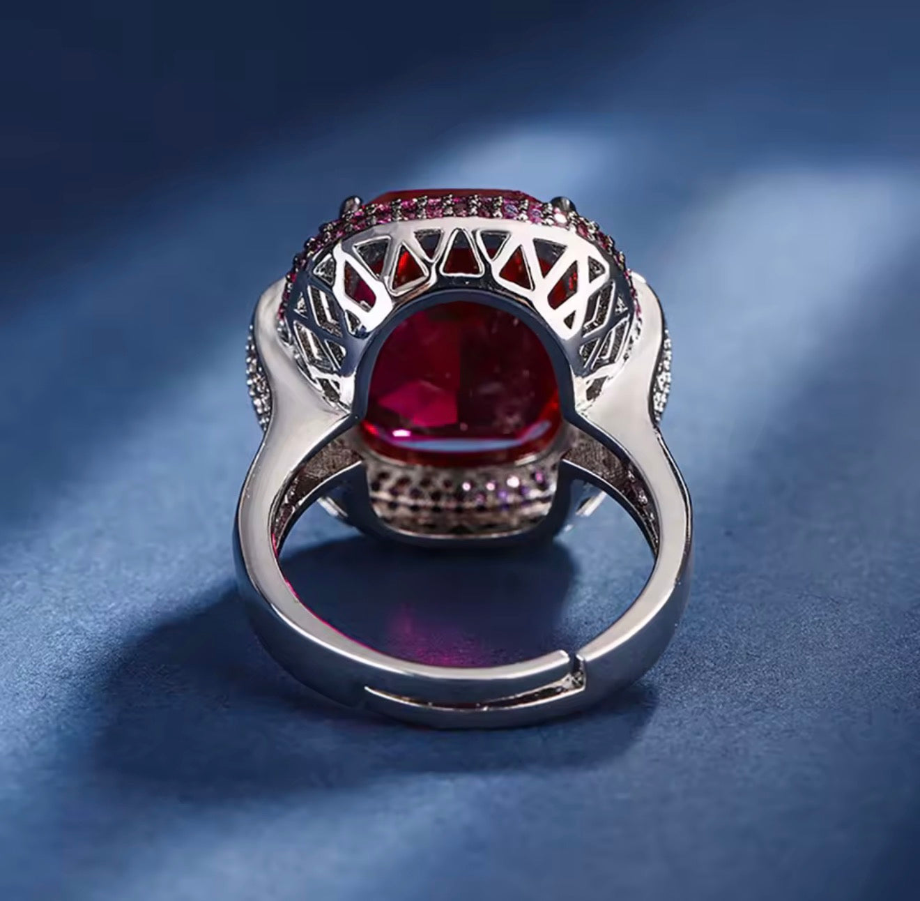 Laboratory Gemstone Ring with Cubic Zirconia in Stainless Steel | Fine Jewelry, Waterproof & Tarnish-Resistant