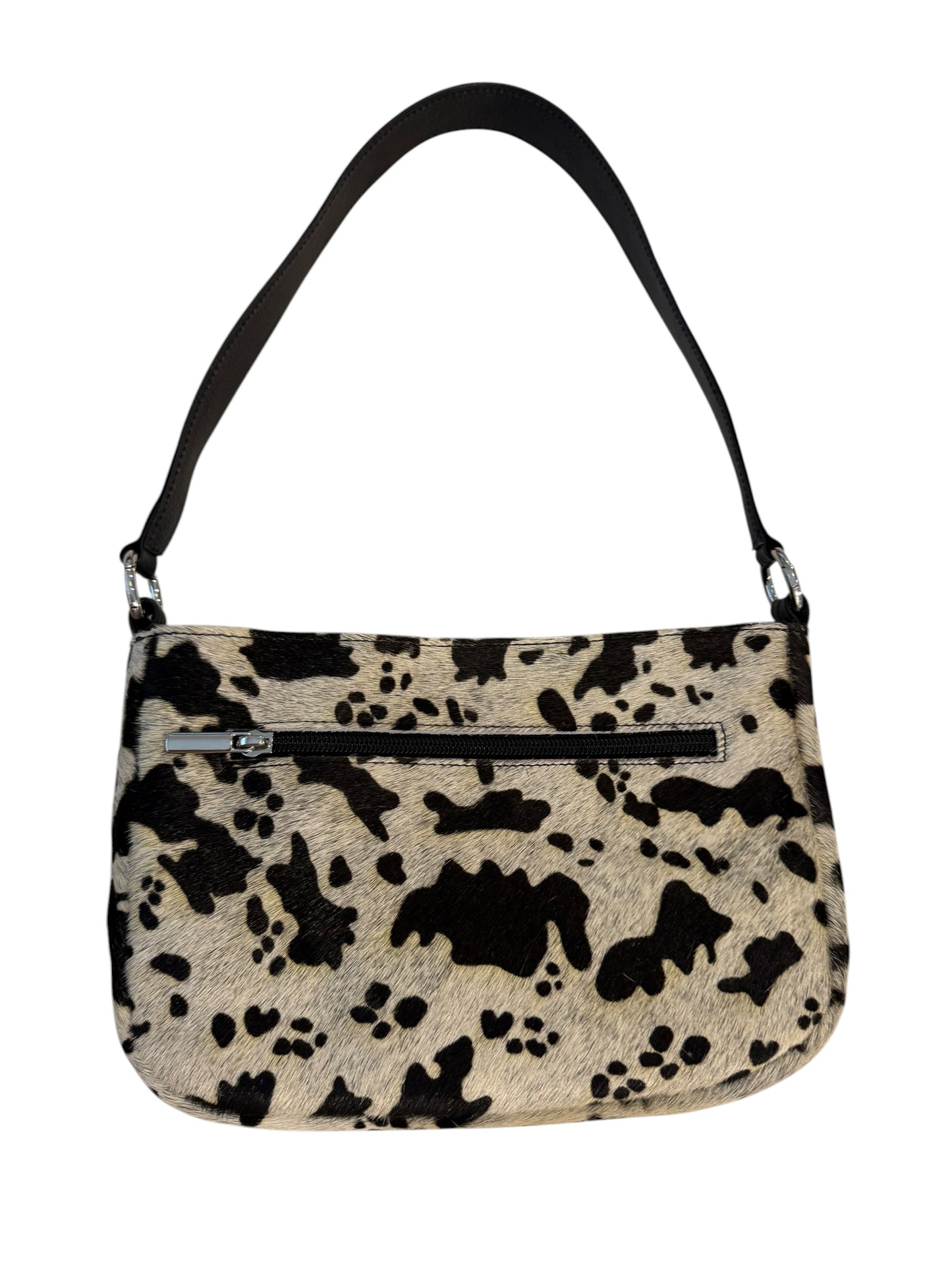 Genuine Cowhide Hair-On Leather Shoulder Bag & Crossbody | Removable Straps | Italian Foil Option | Zipper Pockets
