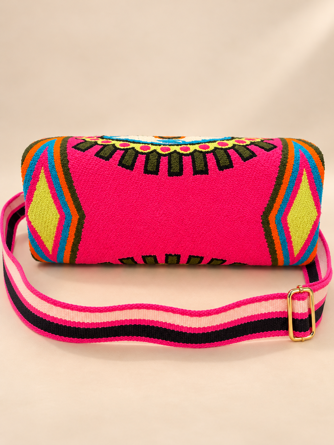 Hot Pink Evil Eye Handbag with Removable Shoulder Strap