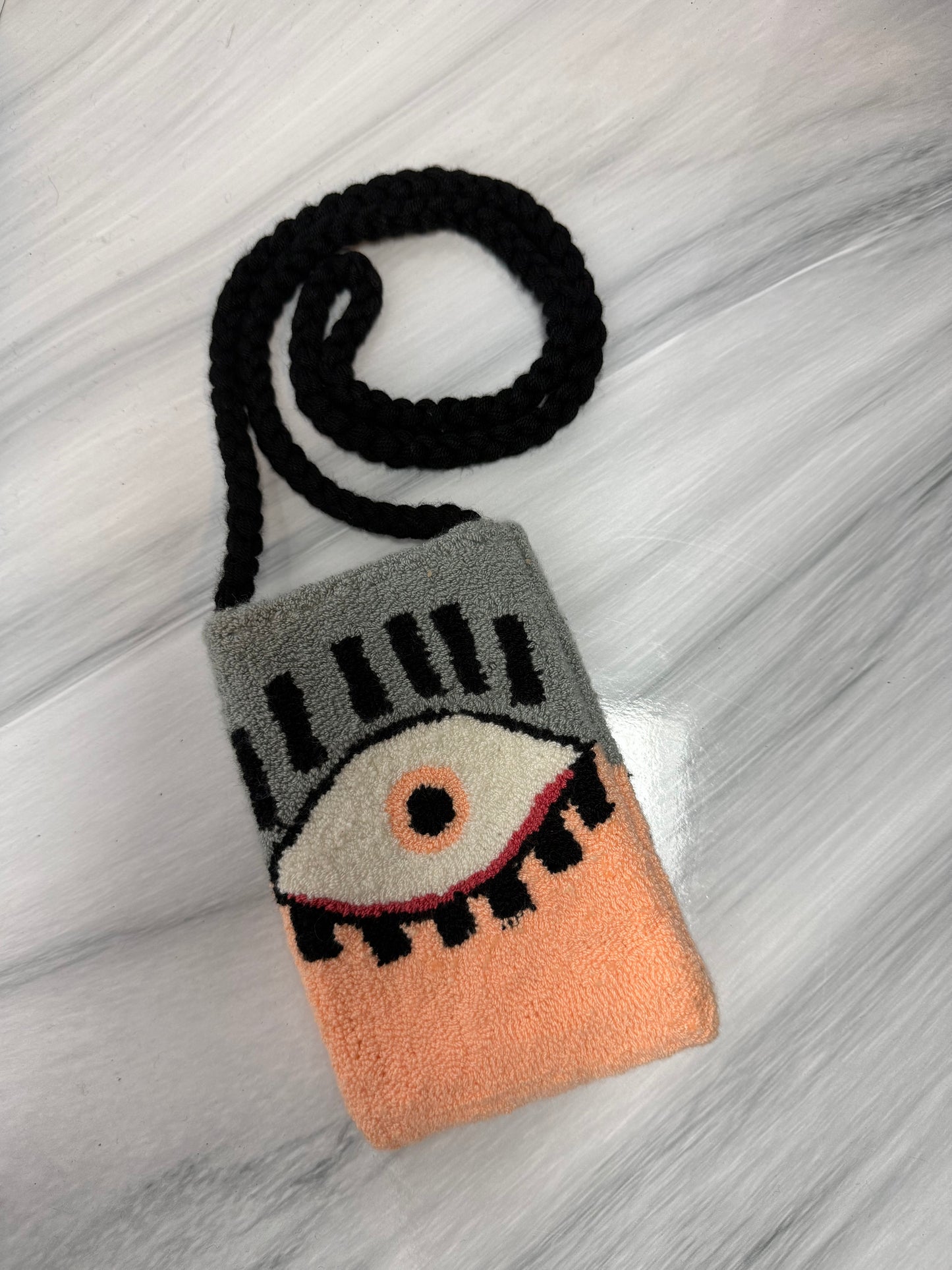 Handmade Tapestry Phone Pouch | Crossbody Cell Phone Holder with Inner Lining