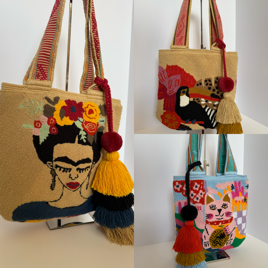 Upholstered large shoulder Bag