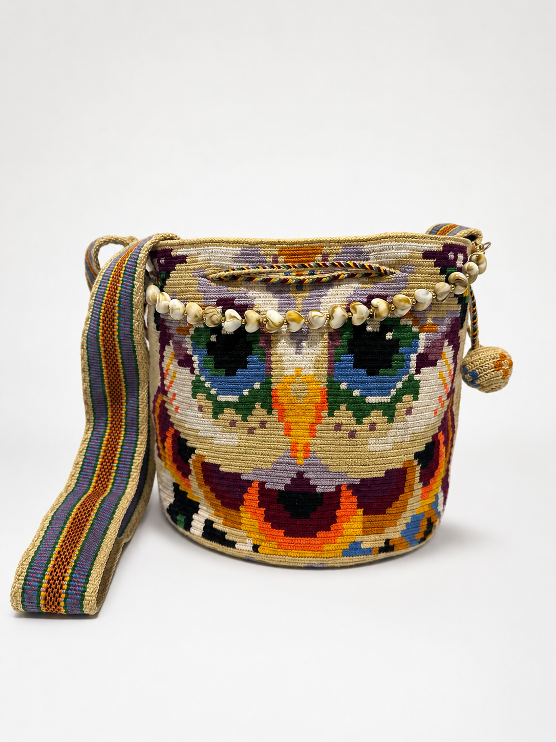 One string owl Handmade Wayuu special Bag medium crossbody
