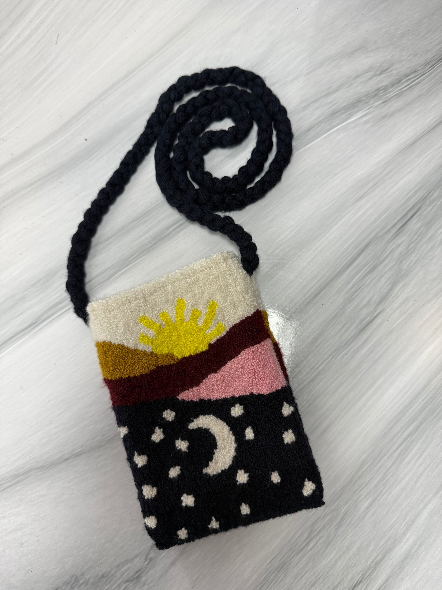 Handmade Tapestry Phone Pouch | Crossbody Cell Phone Holder with Inner Lining