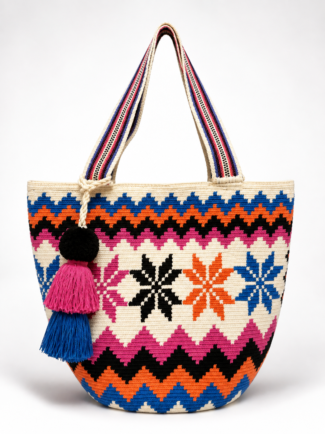 XXL Handmade Wayuu Tote Bag – Large Crochet Shoulder Bag for Women | Artisan Colombian Beach & Everyday Tote