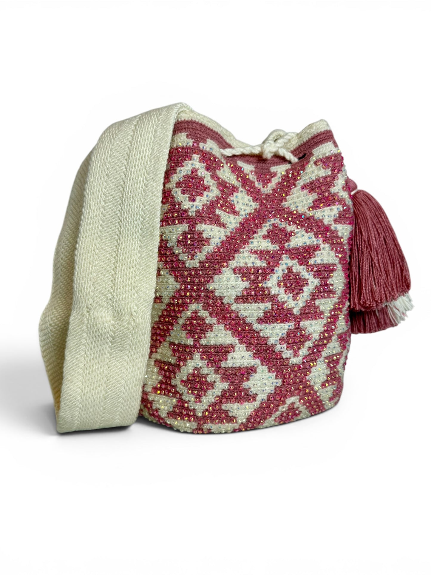 large Wayuu Bag Handwoven special Design decorated