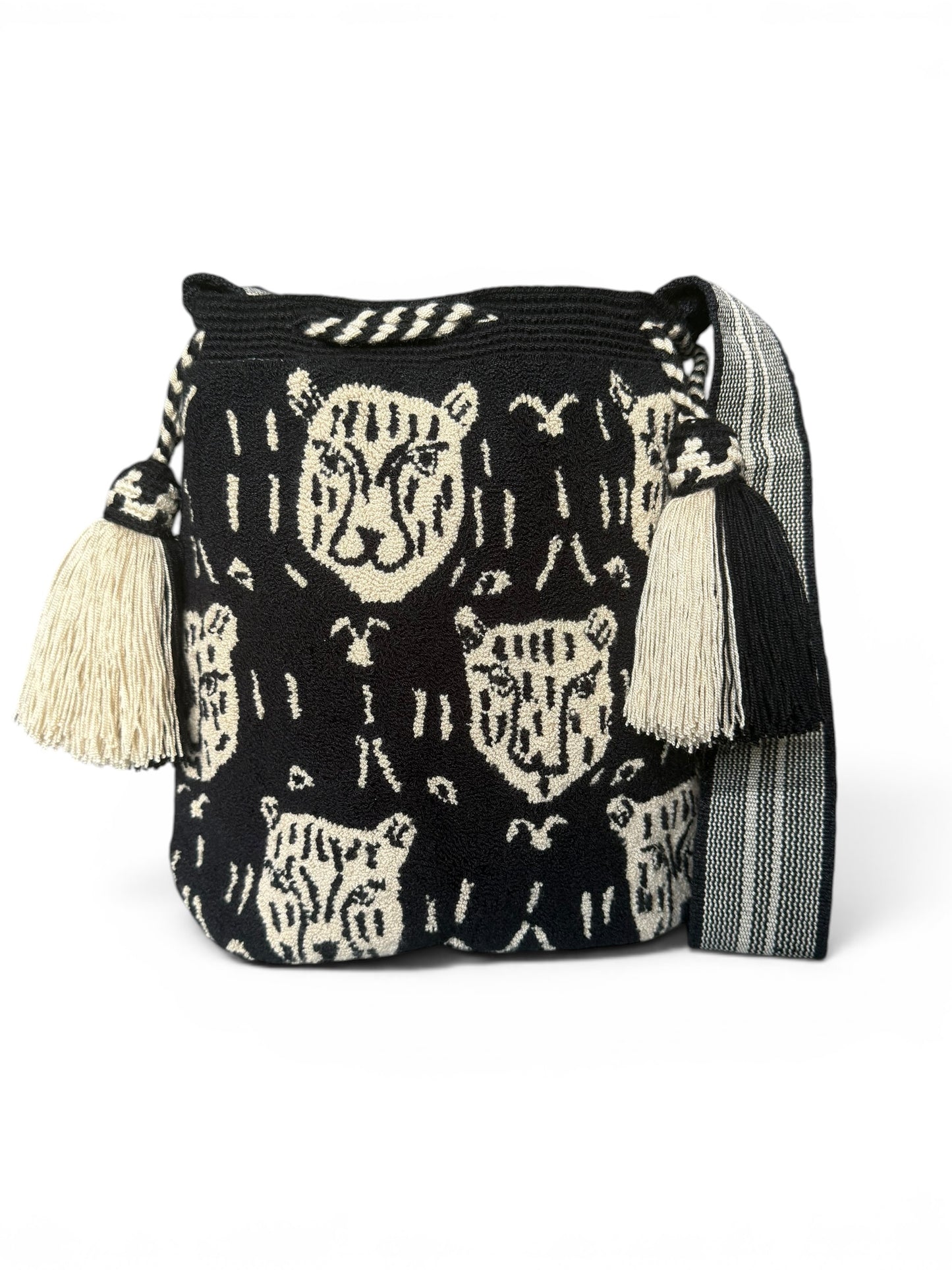 Upholstered large bucket crossbody Bag