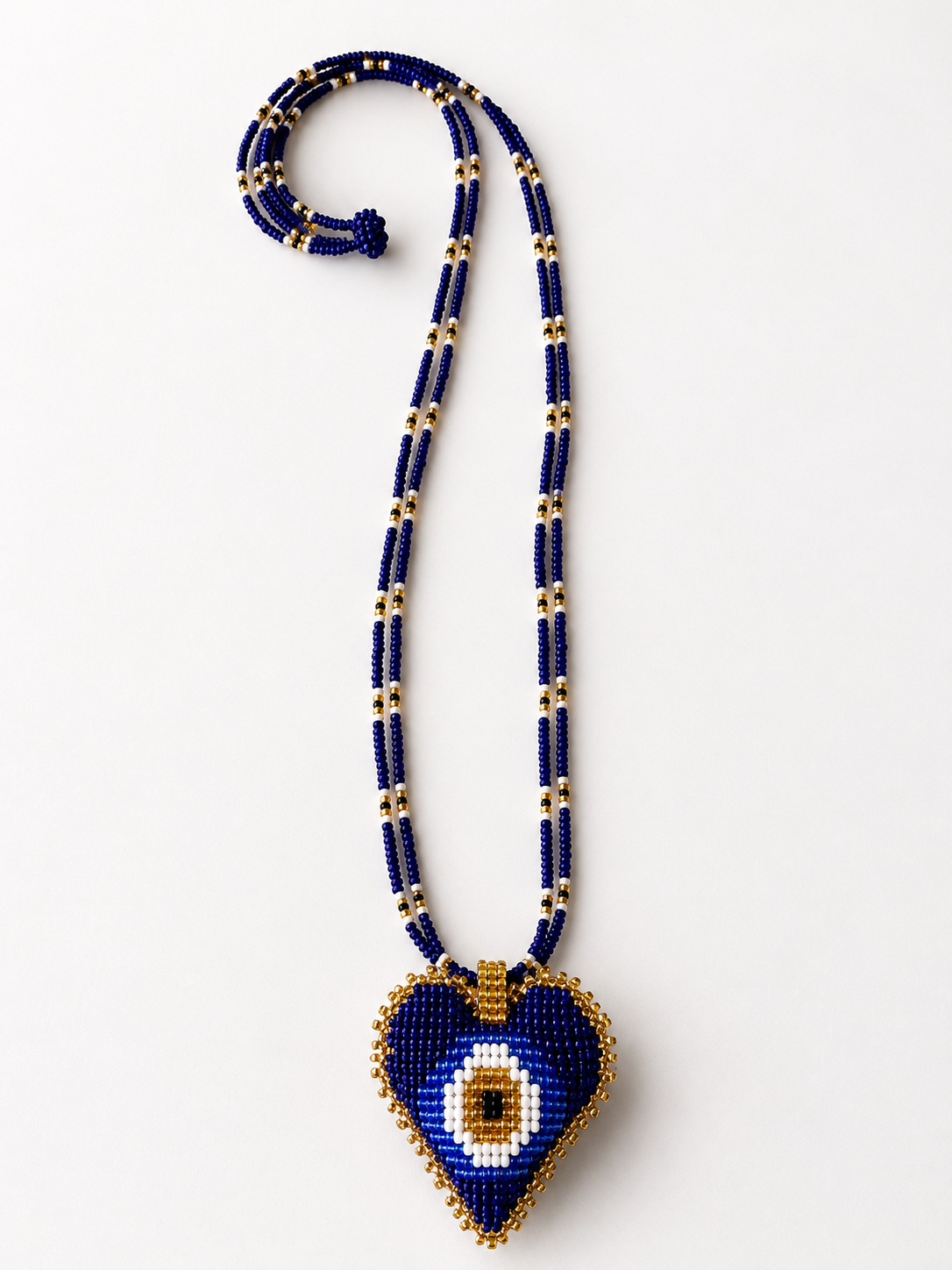 Hearts 3D Beaded Necklaces colors  Artisan Boho Jewelry