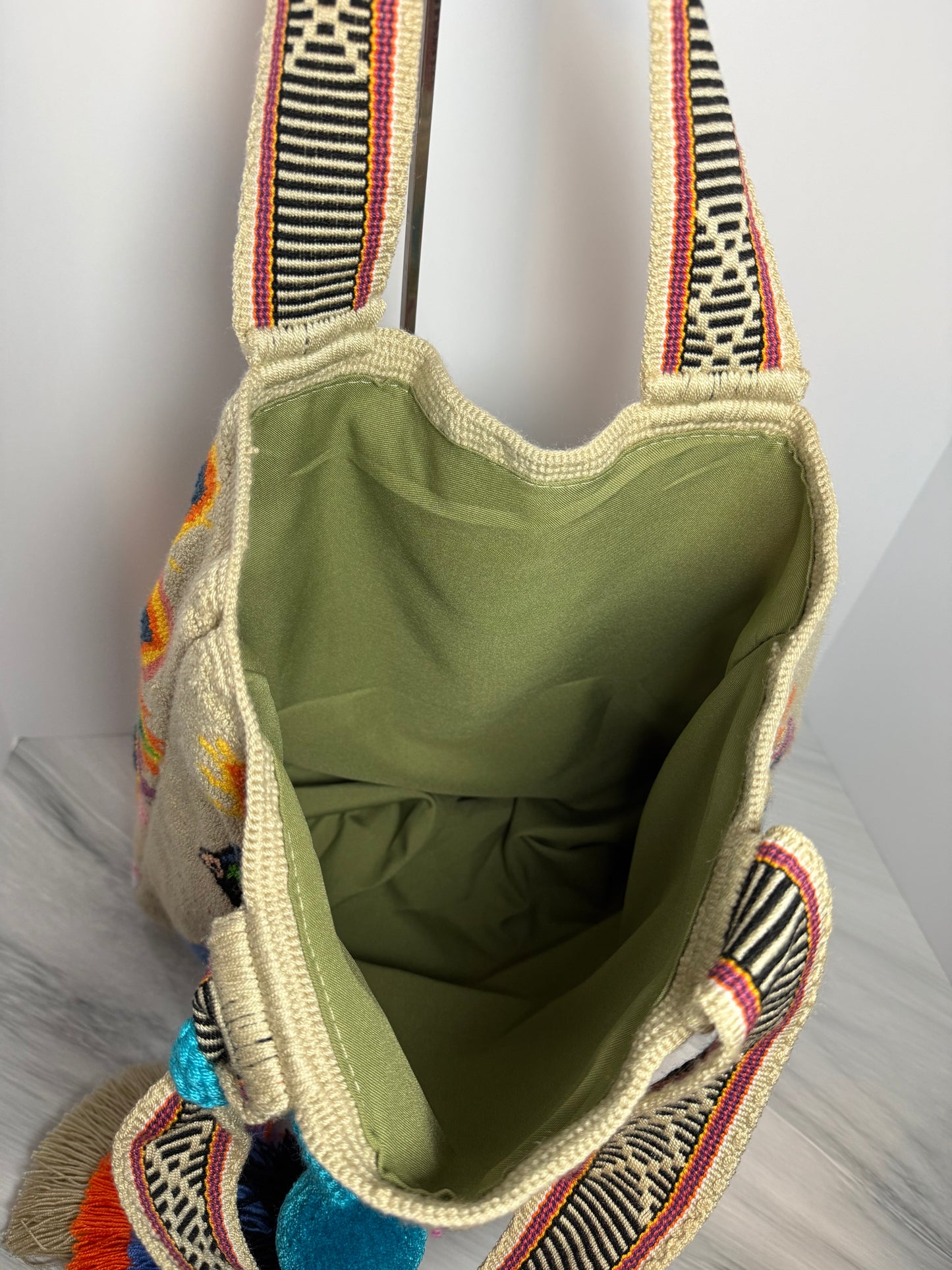 Tote Bag XL wayuu Upholstered Panther Design Handmade