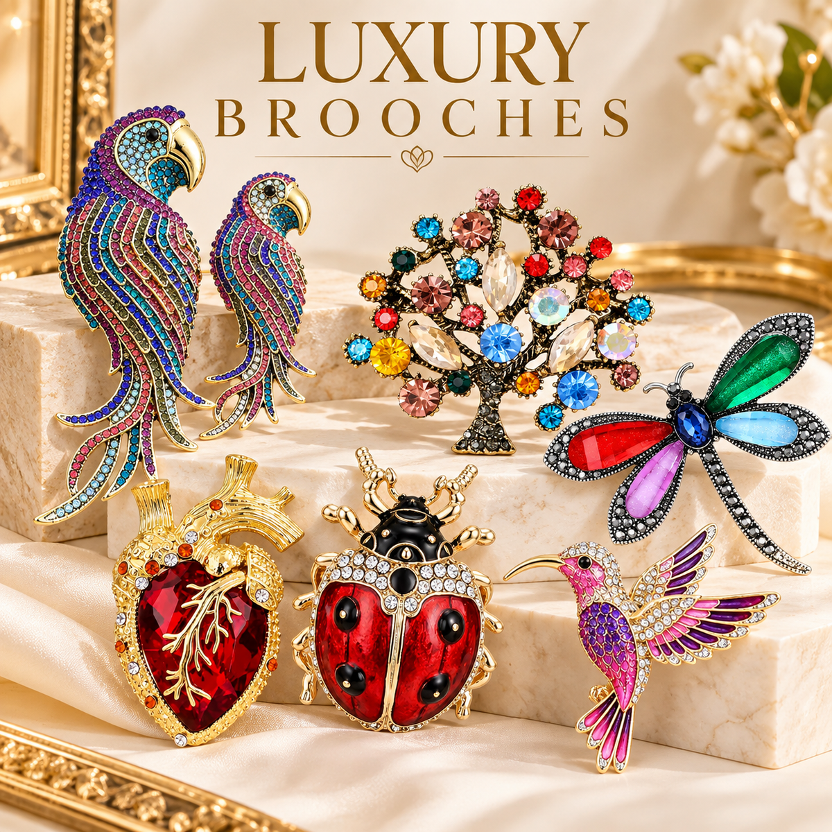 Crystal Brooches for Women – Elegant Statement Jewelry Pins