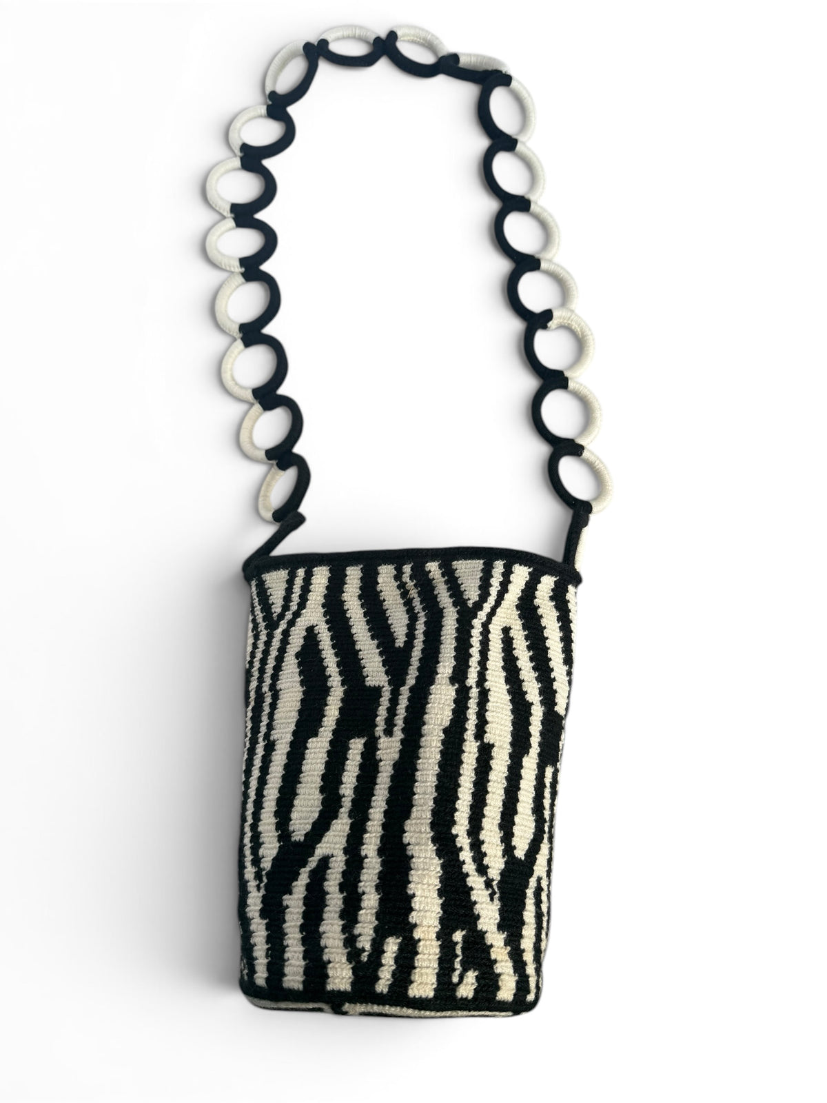 Animal Print Woven Bucket Bag – Medium 9” Shoulder Bag
