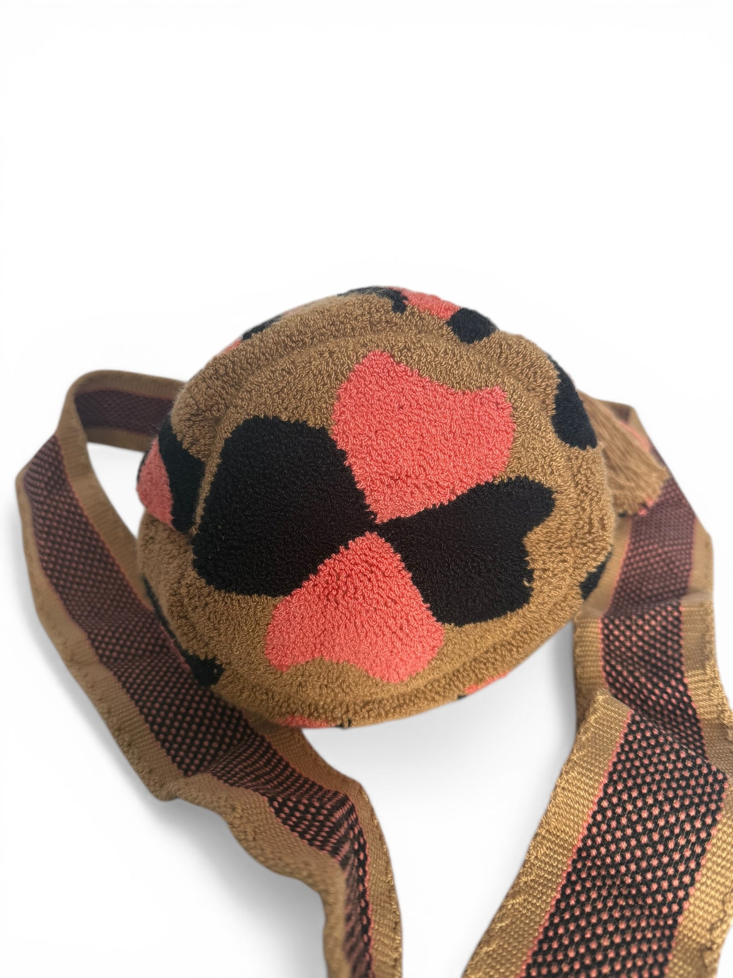 Upholstered small animal print  crossbody Bag