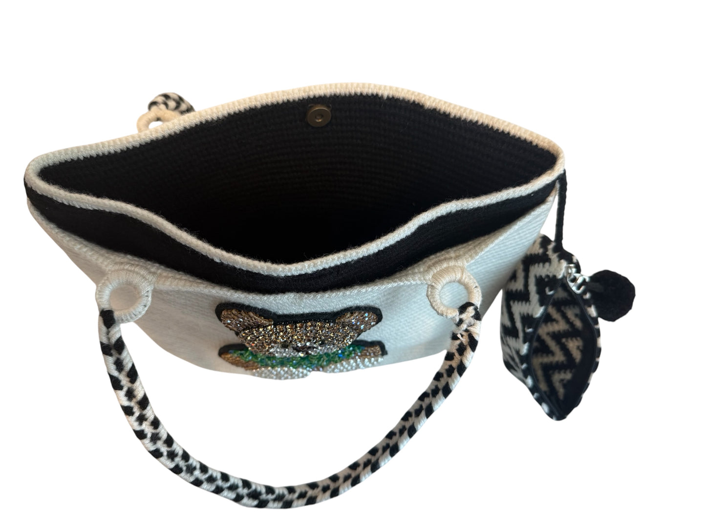 Tote Bag with shoulder Strap with coin purse Handmade Luxury Crossbody Purse