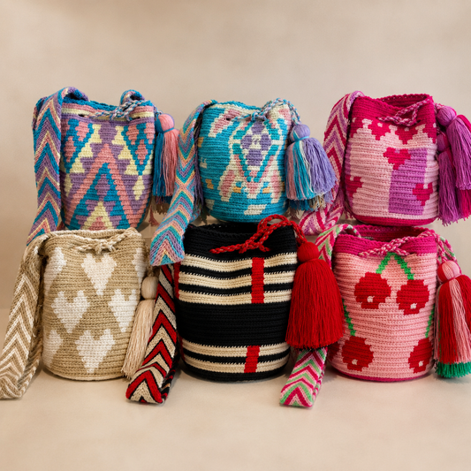 Mini Wayuu Crossbody Bag Handwoven Mochila Traditional Indigenous Design