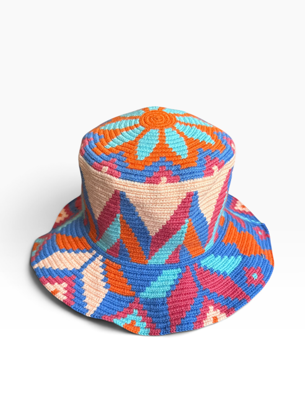Handwoven Wayuu Crochet Hat with Traditional Designs
