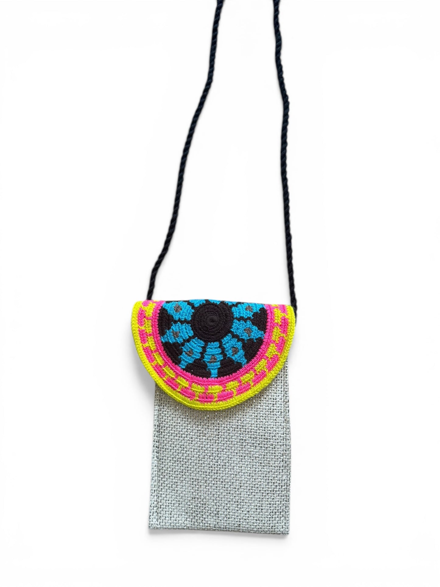 Handmade Phone Pouch | Crossbody Cell Phone Holder with Inner Lining , zipper