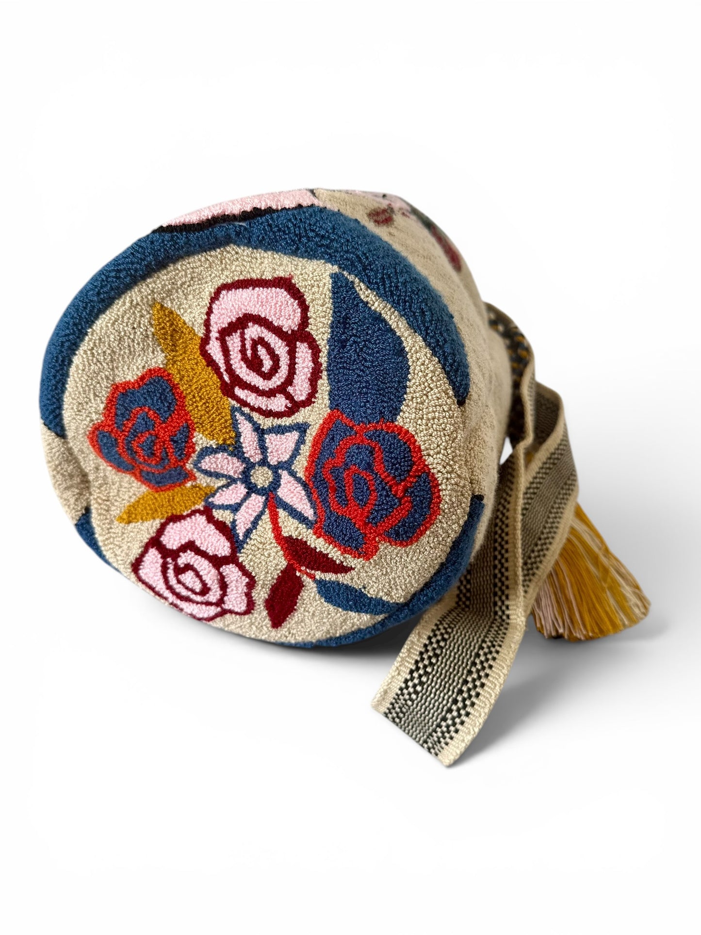 Luxury Frida Khalo Large Bucket Bag | Handmade Crossbody Bag with Inner Lining & Pockets