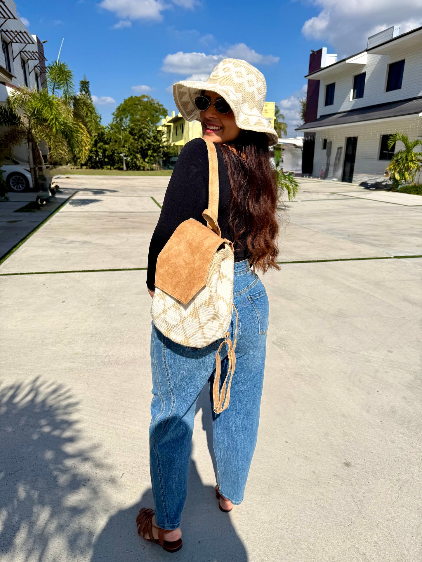 Handcrafted Set Backpack + crochet hat Wayuu handmade