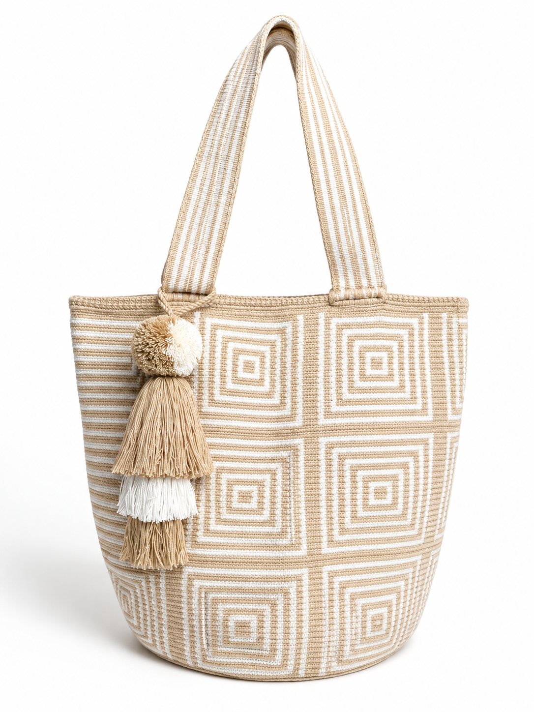 XXL Handmade Wayuu Tote Bag – Large Crochet Shoulder Bag for Women | Artisan Colombian Beach & Everyday Tote
