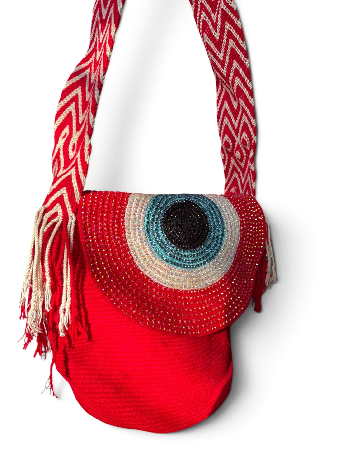 Handmade Wayuu L size with Woven Flap