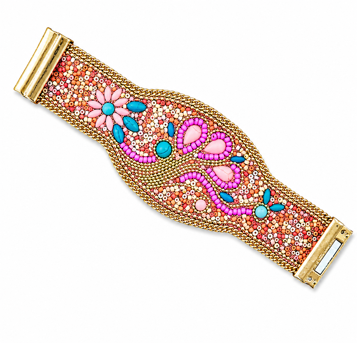 Handmade Embroidery Bracelet Colorful Boho Woven Jewelry