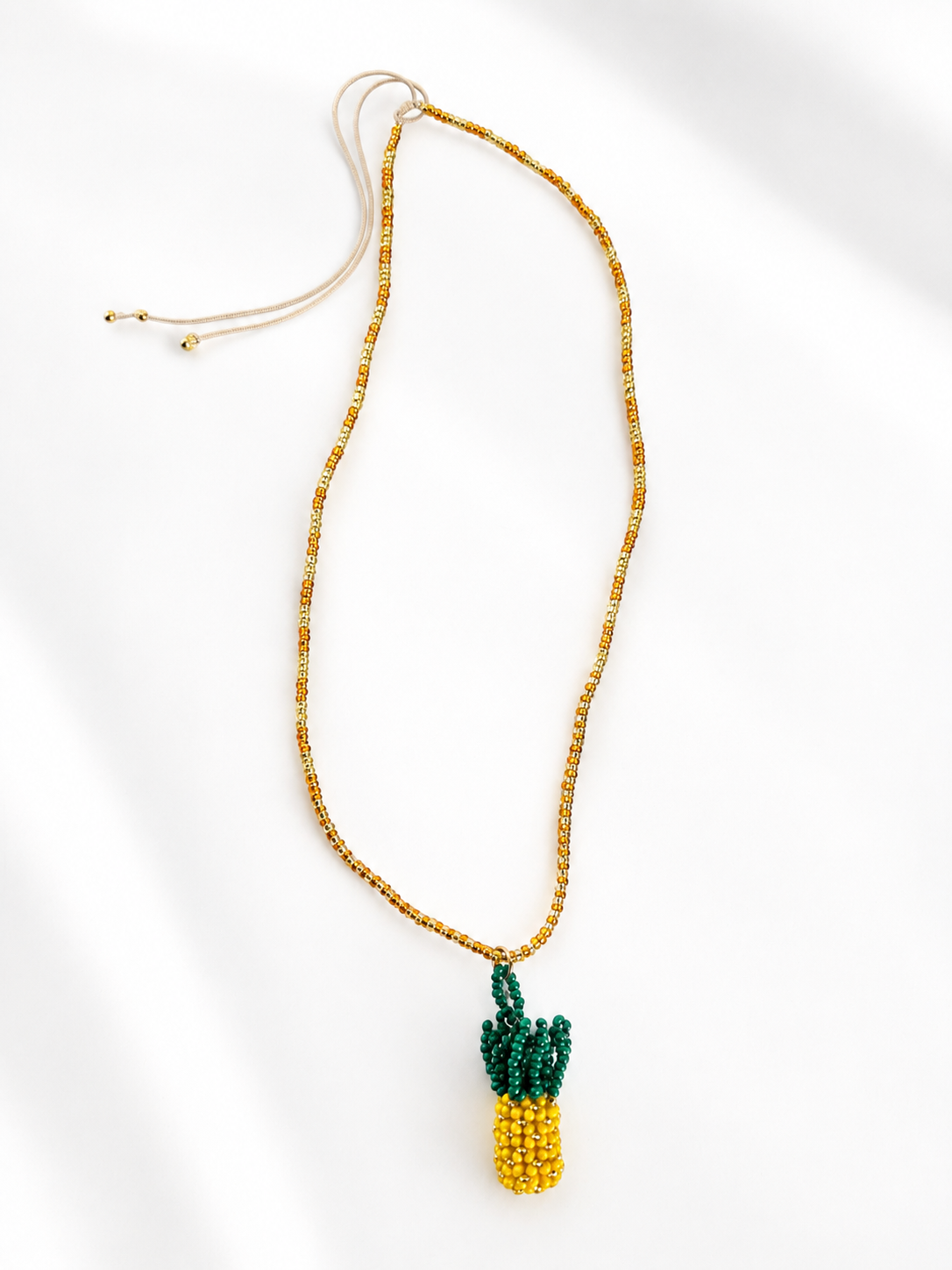 Fruits and vegetables 3D Beaded Necklaces colors  Artisan Boho Jewelry