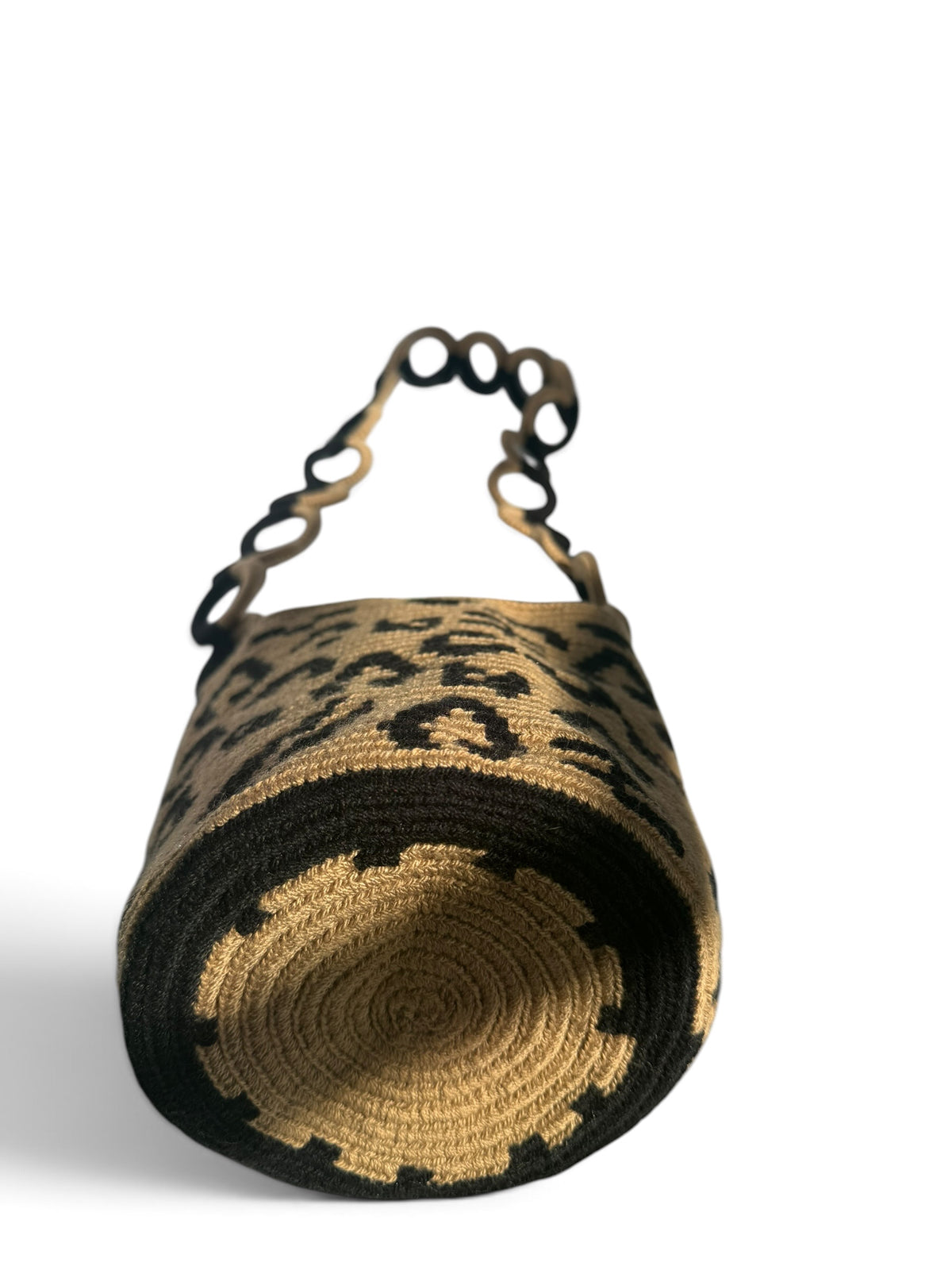Animal Print Woven Bucket Bag – Medium 9” Shoulder Bag