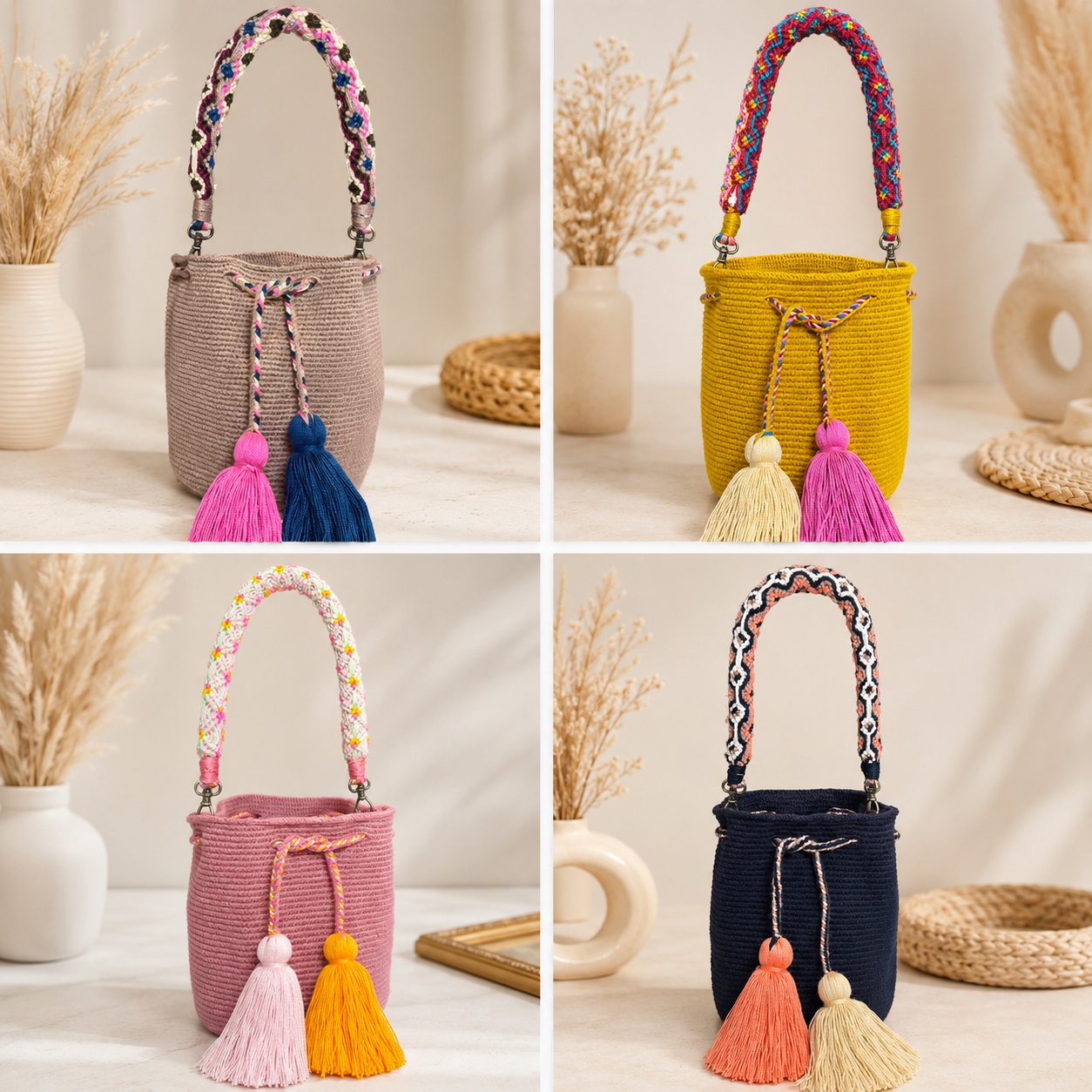 Special wayuu medium removible Crochet strap