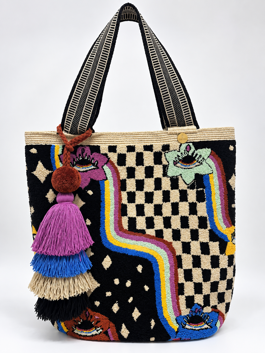Tote Bag XL wayuu Upholstered special Designs Handmade