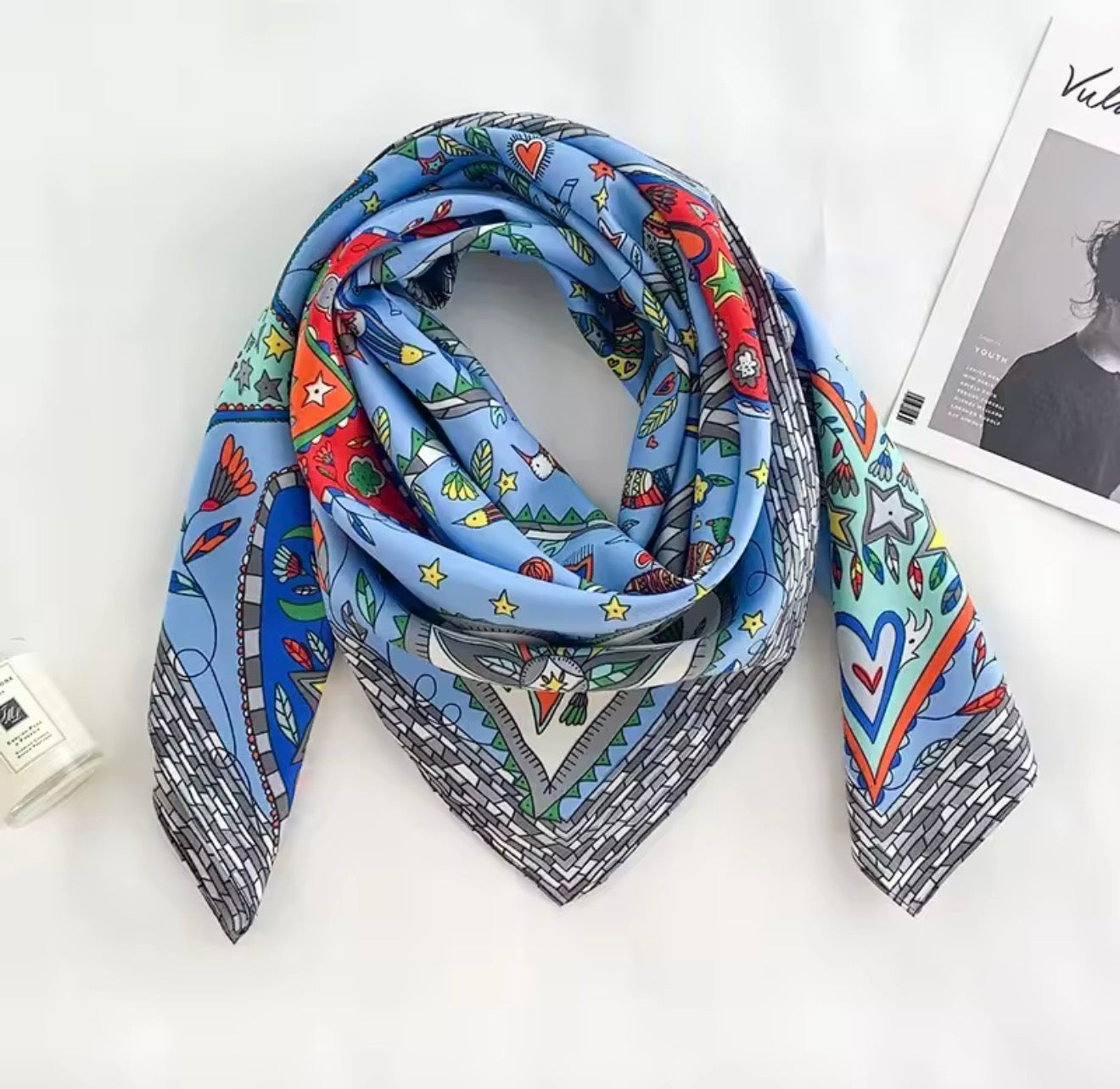 Women’s Multi-Use Printed Bandanas & Head Scarves Stylish Hair Accessories with Vibrant Patterns