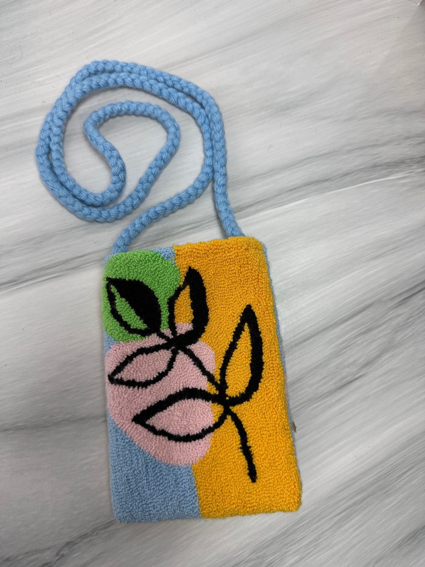 Handmade Tapestry Phone Pouch | Crossbody Cell Phone Holder with Inner Lining