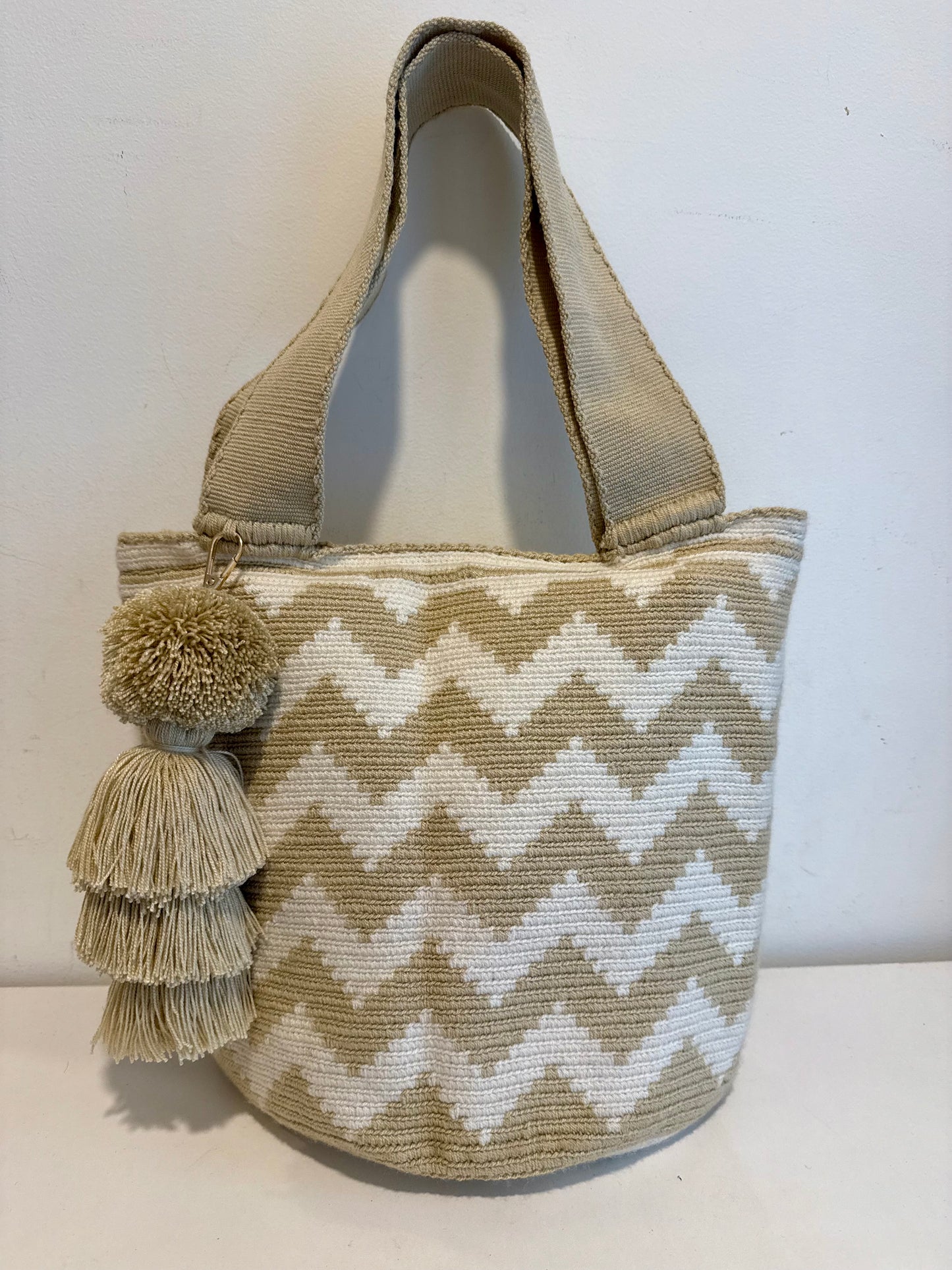 Tote shoulder Bag Wayuu Lining and sliding black