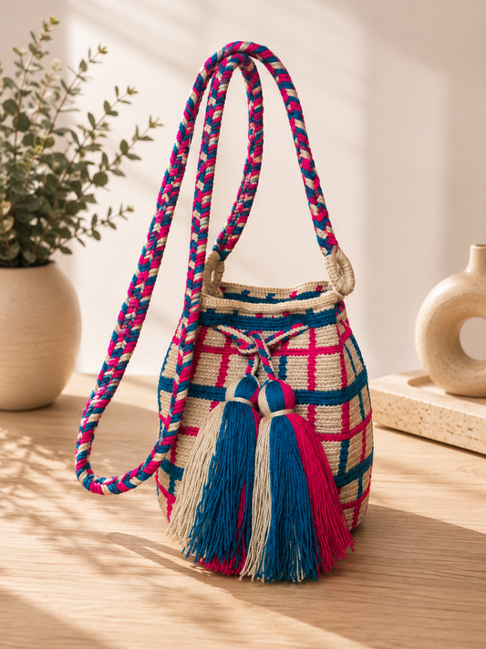 Special wayuu medium removible Crochet strap