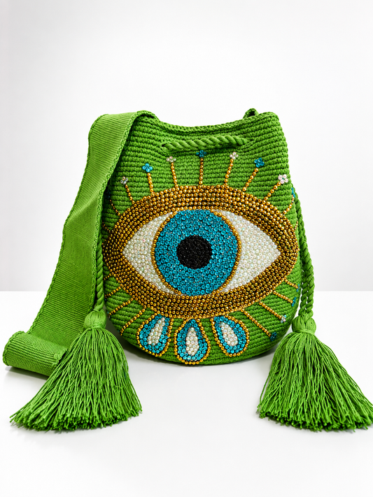 Evil eye bag Wayuu medium