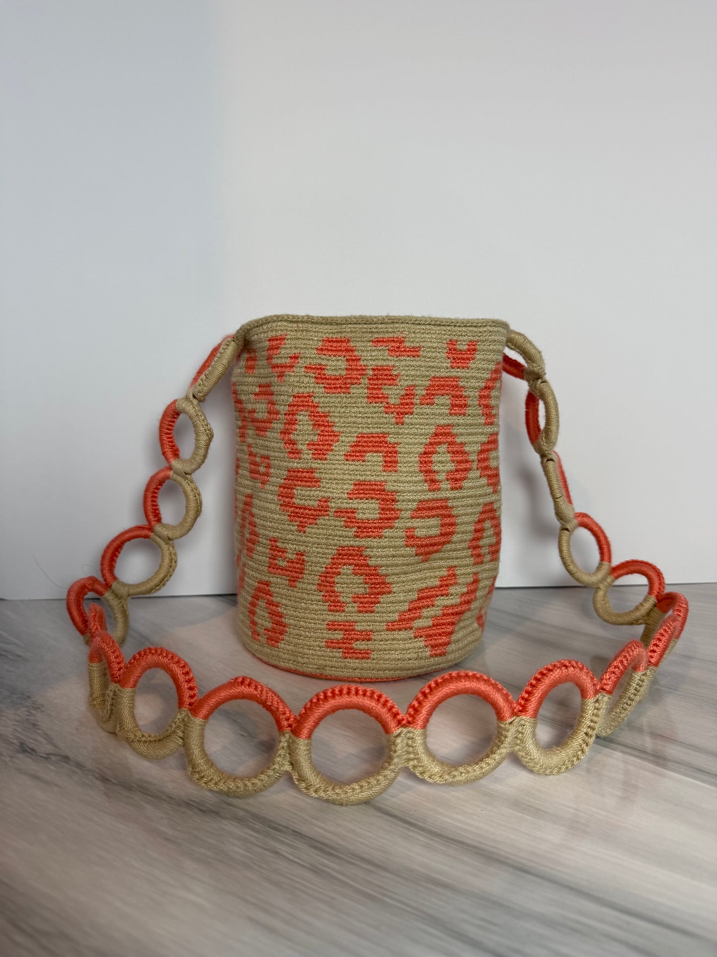 Animal print crossbody Bag Handcrafted Art Bag