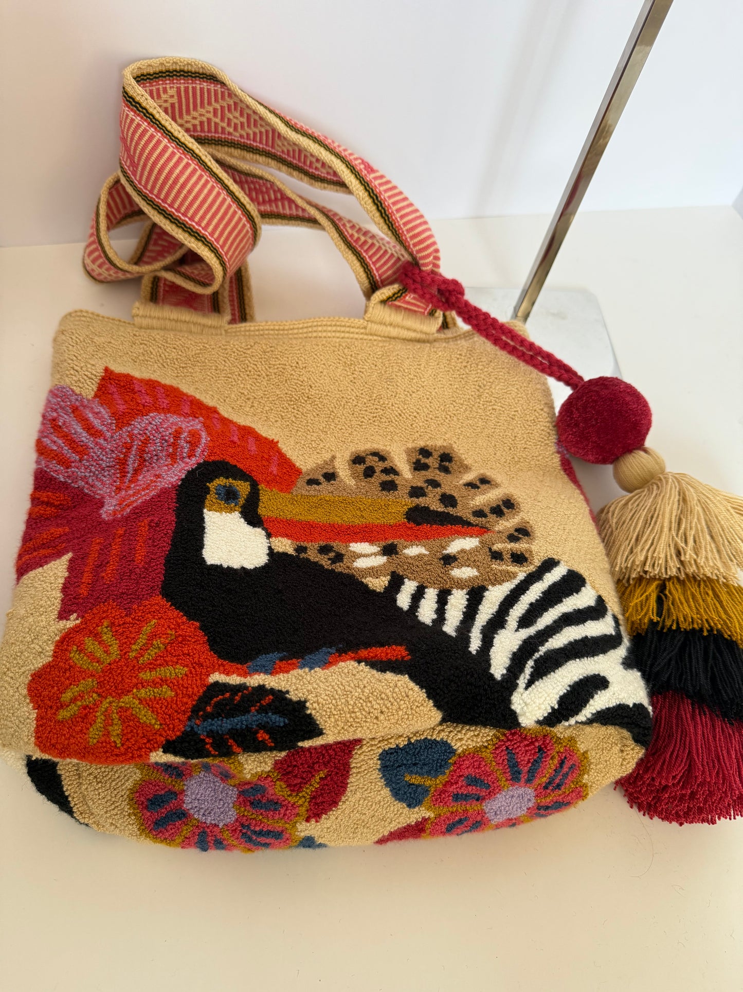 Upholstered large shoulder Bag