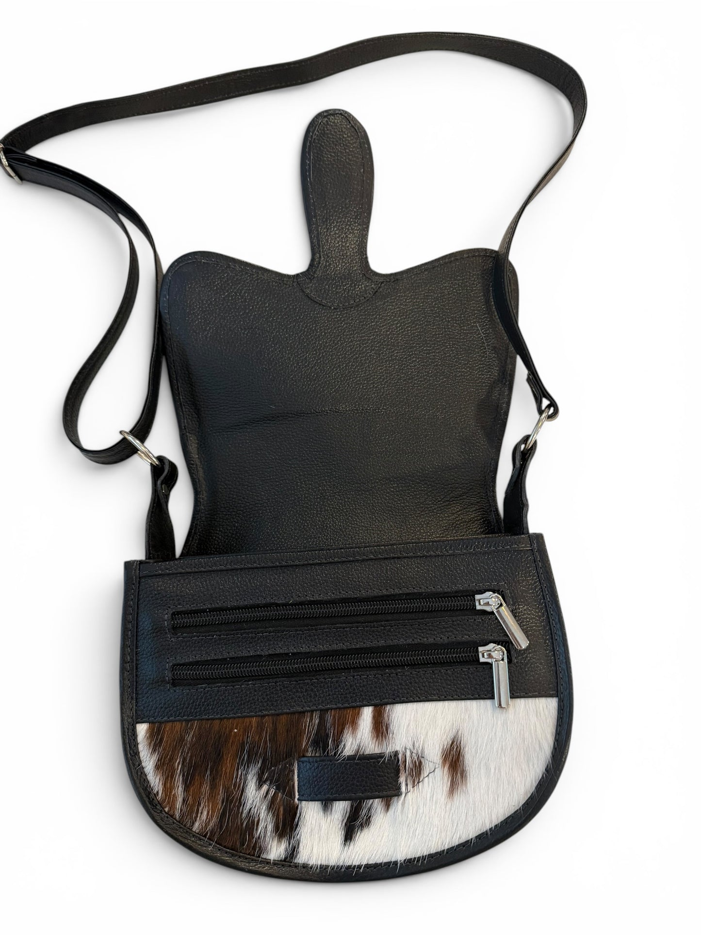Colombian Artisan Carriel Genuine Leather & Hair-On Cowhide Crossbody Bag