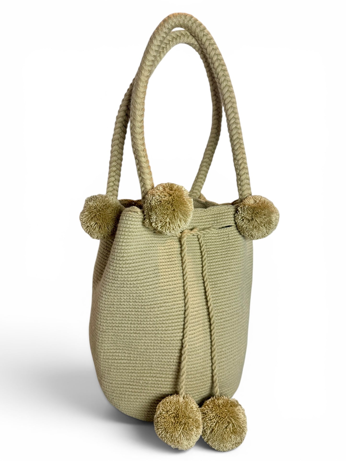 Wayuu bag large unicolor tradicional crochet