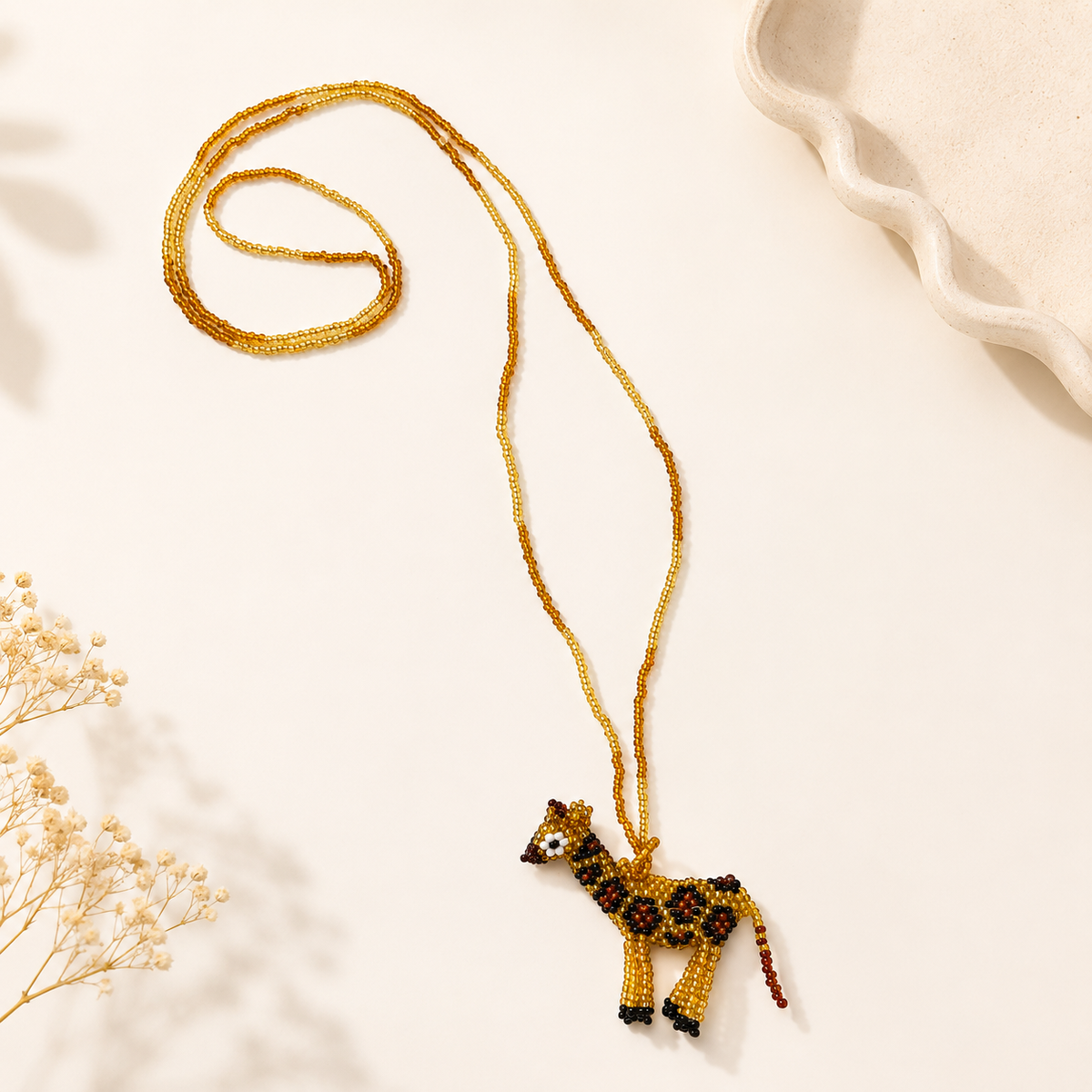 Animals 3D Beaded Necklaces colors  Artisan Boho Jewelry