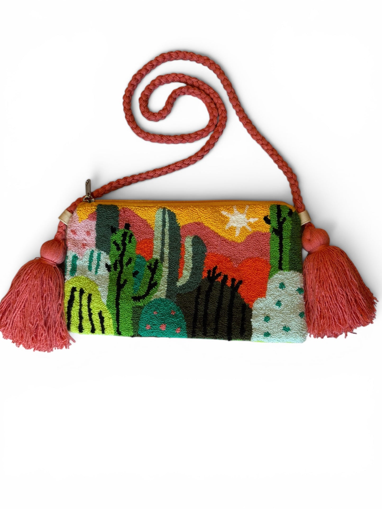 Handmade Crossbody Wayuu Upholstery Handbag Evil eye Zafira Complements