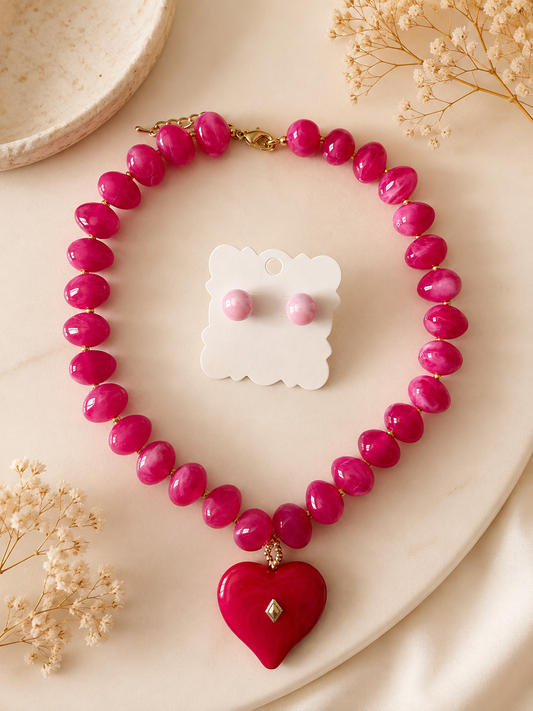Premium Resin Maxi Necklaces Handmade Charms in Unique and Colorful Design