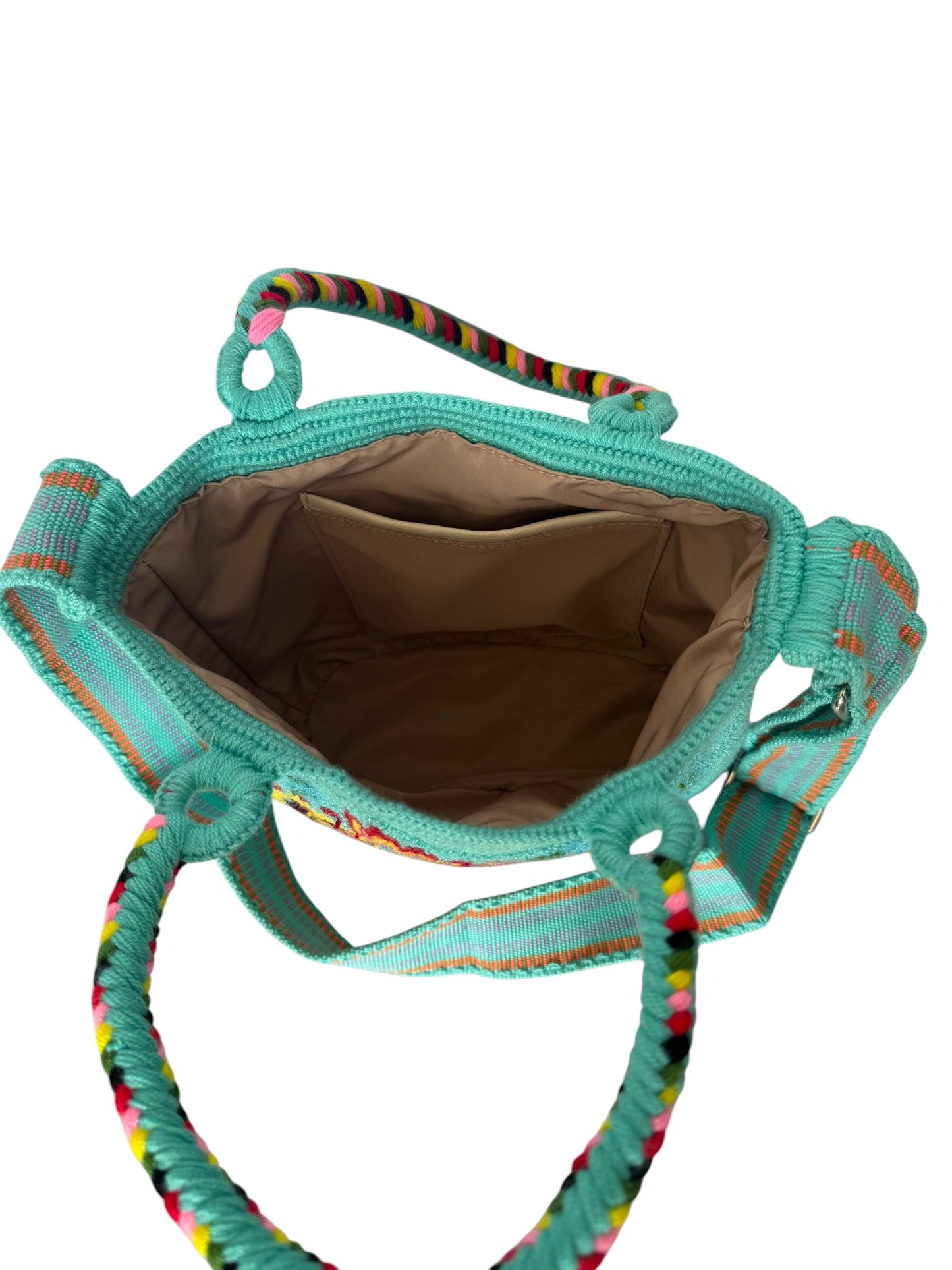 Butterfly Tapestry medium Tote Bag with Adjustable Strap | Handmade Luxury Crossbody Purse
