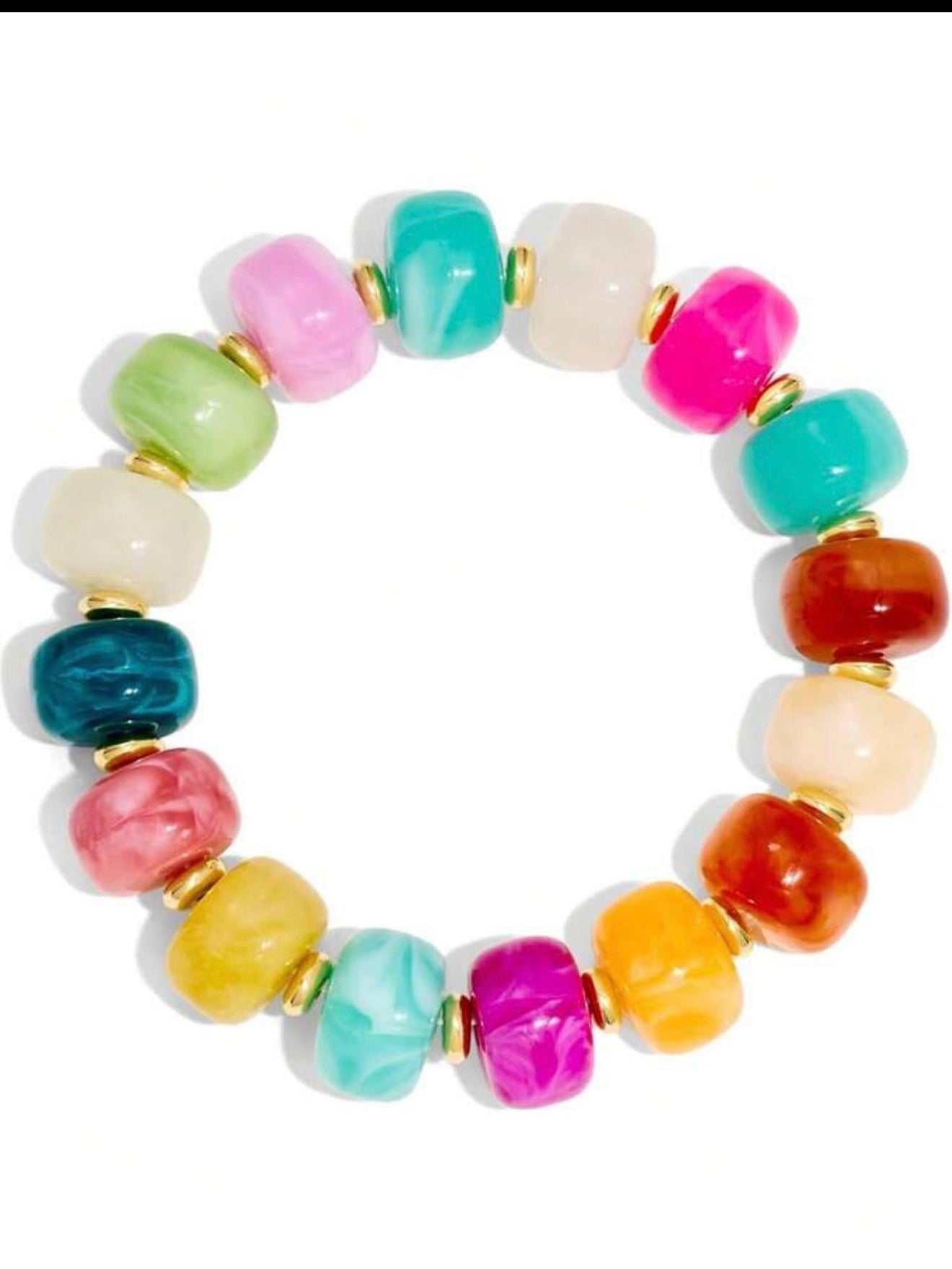 Handmade resine Bracelet – Colorful Boho Woven Jewelry