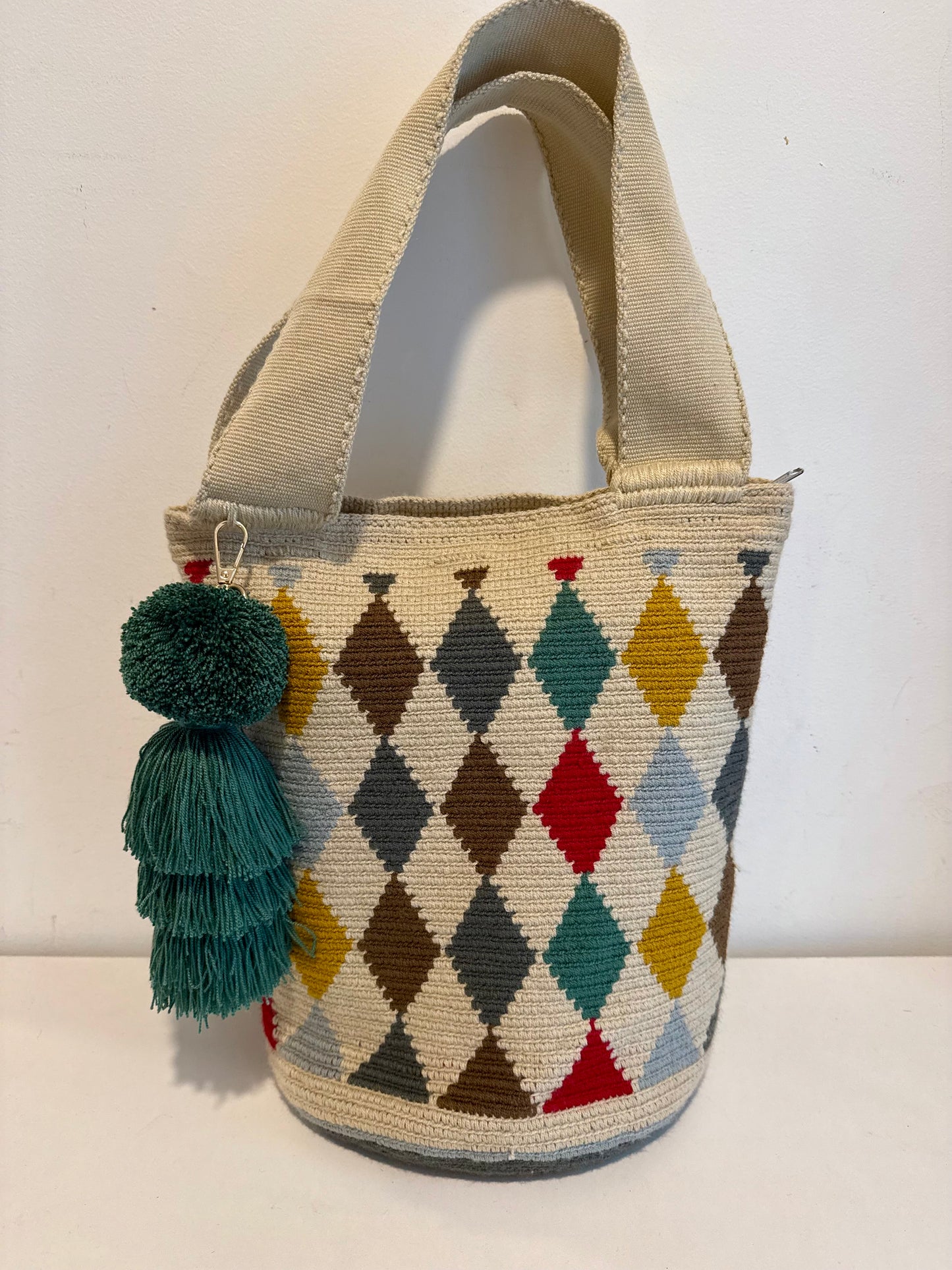 Tote shoulder Bag Wayuu Lining and sliding black