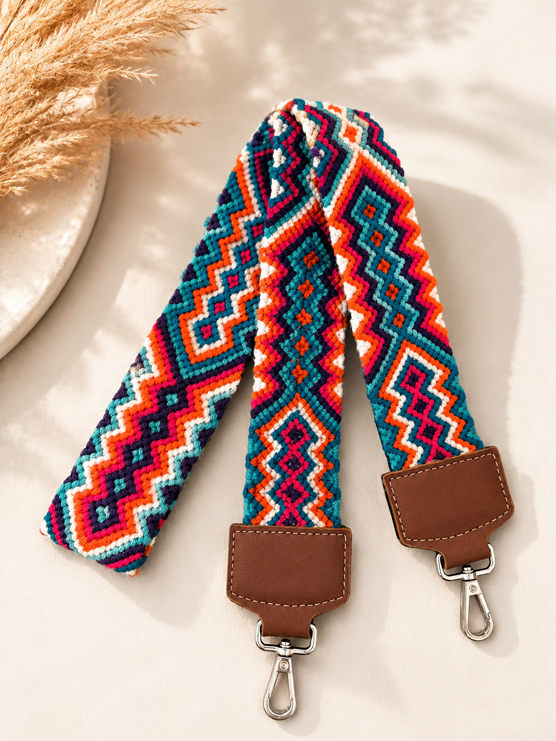 Handmade Crochet & Macramé Bag Strap for Crossbody Bags | Adjustable Artisan Shoulder Strap